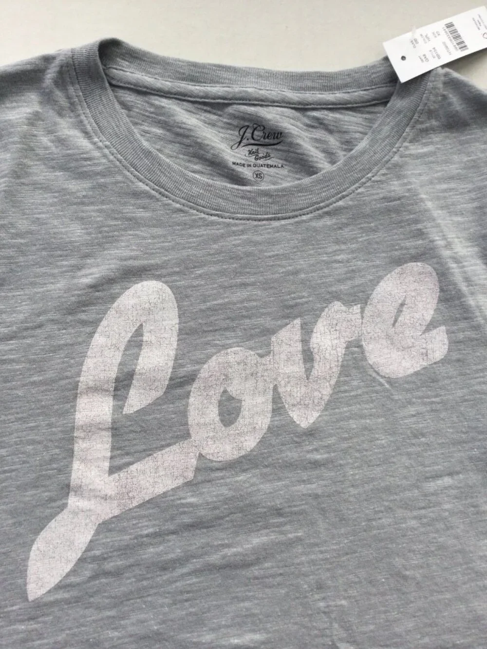 J.Crew LOVE graphic t-shirt Sz XS New with tag